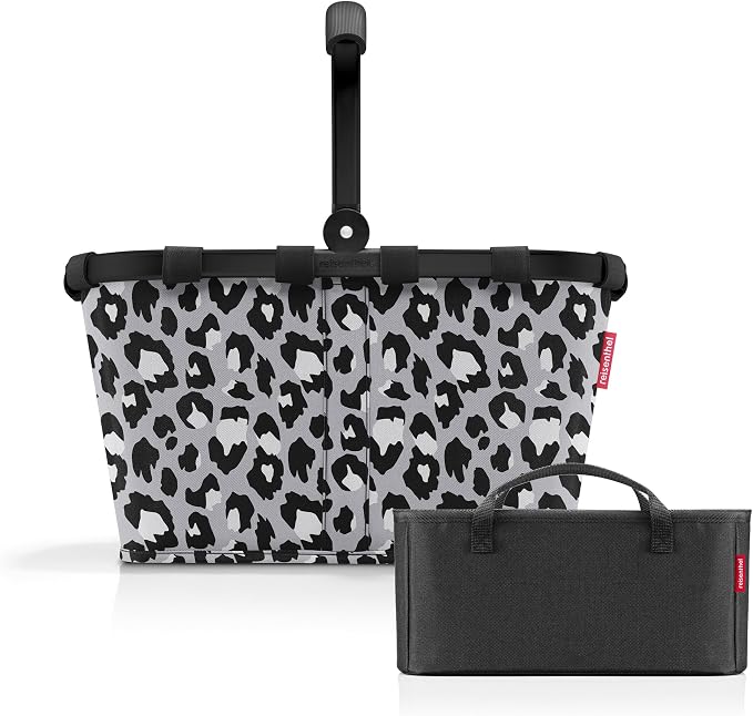 reisenthel Carry Bag + Organiser - Functional Bag Organiser: For Even More Order in Your reisenthel Shopping Basket, Leo Nero + Black, 48 x 29 x 28 cm, Modern, elegant by reisenthel%C2%AE