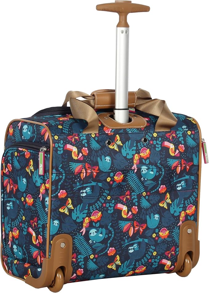 Lily Bloom Designer 15 Inch Carry On - Weekender Overnight Business Travel Luggage - Lightweight 2- Rolling Wheels Suitcase - Under Seat Rolling Bag for Women (Sloth to Me) - Image 4