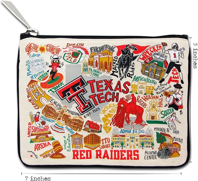 catstudio Texas Tech University Collegiate Zipper Pouch Purse | Holds Your Phone, Coins, Pencils, Makeup, Dog Treats, & Tech Tools - Image 6