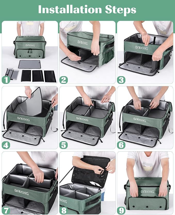 Golf Trunk Organizer, Waterproof Car Golf Locker with Separate Ventilated Compartment for 2 Pair Shoes, Golf Storage for Balls, Tees, Cap, Clothes, Gloves, Accessories, Gifts for Men, Women - Image 7