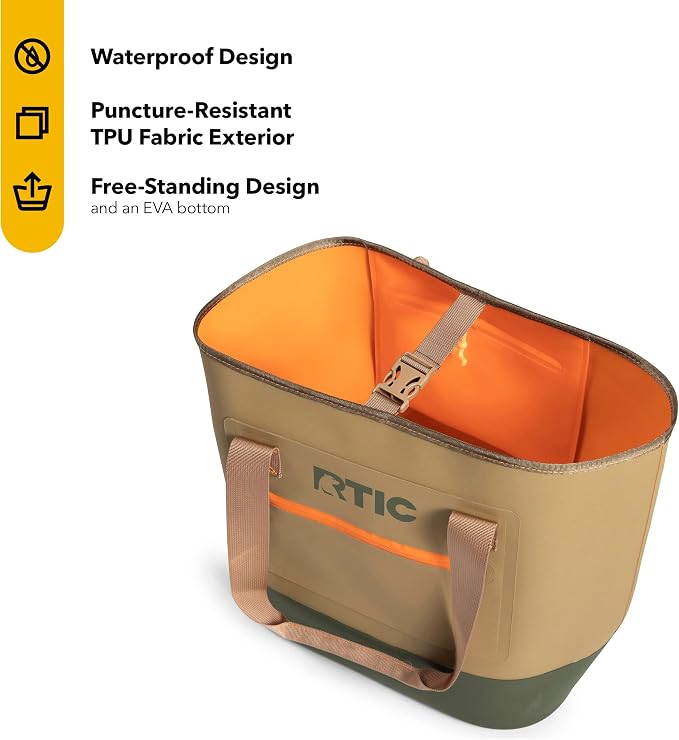 RTIC Ultra-Tough Tote Bag, Waterproof for Beach, Pool, Towel, Grocery, Shopping, Heavy-Duty, Puncture Resistant - Image 3
