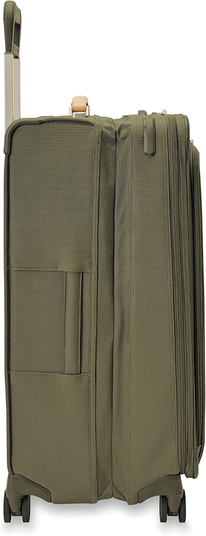 Briggs & Riley 29" Large Expandable Spinner - Checked Luggage for Travel, Suitcases with Wheels, Softside Rolling Bag for Men & Women, Self-Repairing Zipper - Baseline Collection, Olive - Image 15
