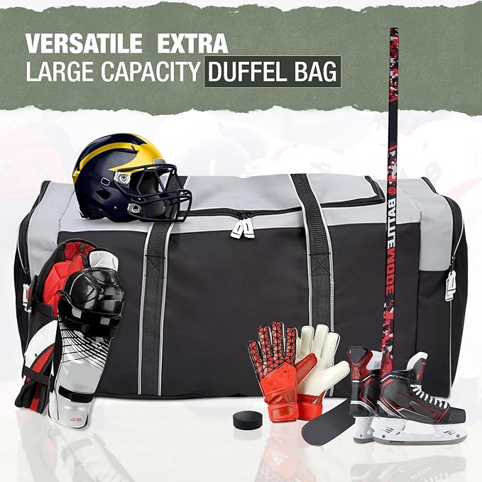 Jetstream Heavy Duty Multi Pocket Durable Sports Gym Equipment Travel Duffel Bag - Image 7