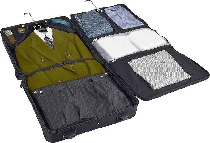 London Fog Buckingham 44 Wheeled Garment Bag, Black - Image 3