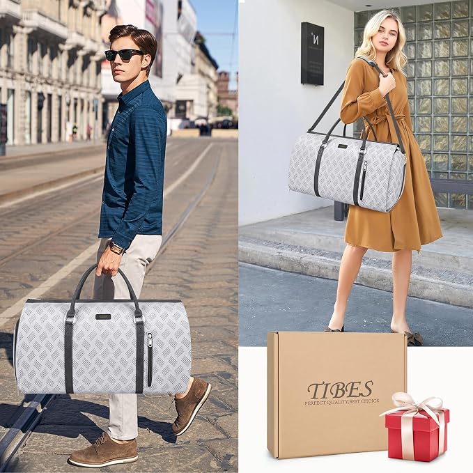 Convertible Garment Duffel Bag for Travel - Carry On Garment Bags With Toiletry Bag Large Weekender Bag for Men Women 2 in 1 Hanging Suitcase Suit Travel Duffel Overnight Bags 4pcs Set - Image 7