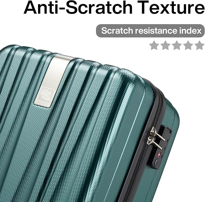 Hanke 14 Inch Underseat Carry On Luggage with Wheels Hard Shell Suitcases Lightweight Small Luggage for Weekender Mini Suitcase Carry On Bag Travel Luggage for Travel Rolling Suitcase.(Blackish Green) - Image 8