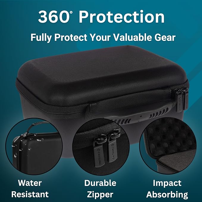 caseling 11x9x5.5 Hard Case with 3-Layer Customizable Pick-and-Pluck Foam | 3 pre-scored foam layers, TSA compliant travel case, rigid EVA shell, electronics and tech gear case, smooth zippers - Image 5