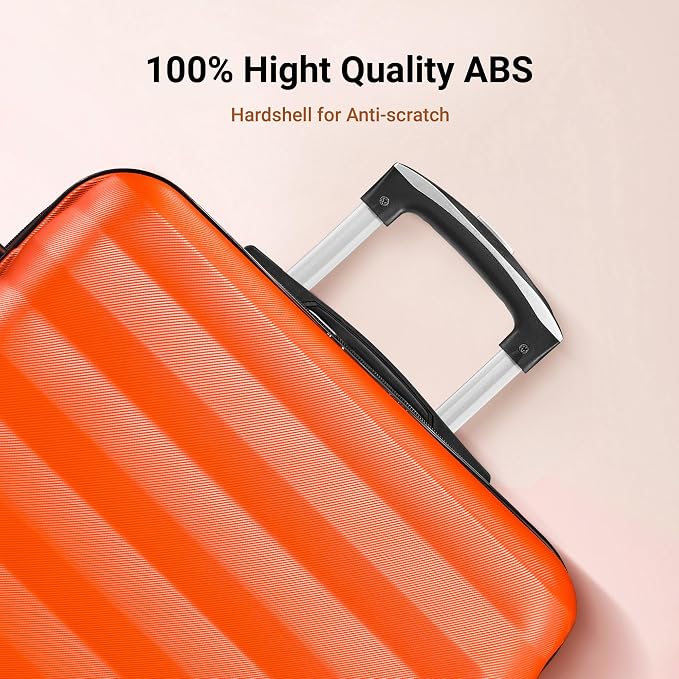 3 Piece Luggage Sets ABS Hardshell Suitcase with Spinner Wheels and Safe Lock for Travel Trips(20/24/28inch) - Image 4