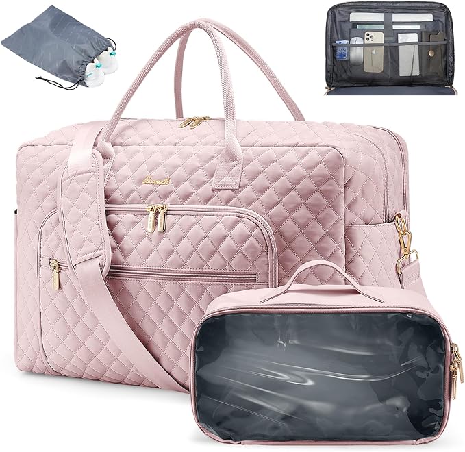 LOVEVOOK Travel Duffle Bag - Women's Weekender Carry On Overnight Laptop & Gym Bag With Toiletry/Shoe Pocket, Hospital Labor Bag by LOVEVOOK