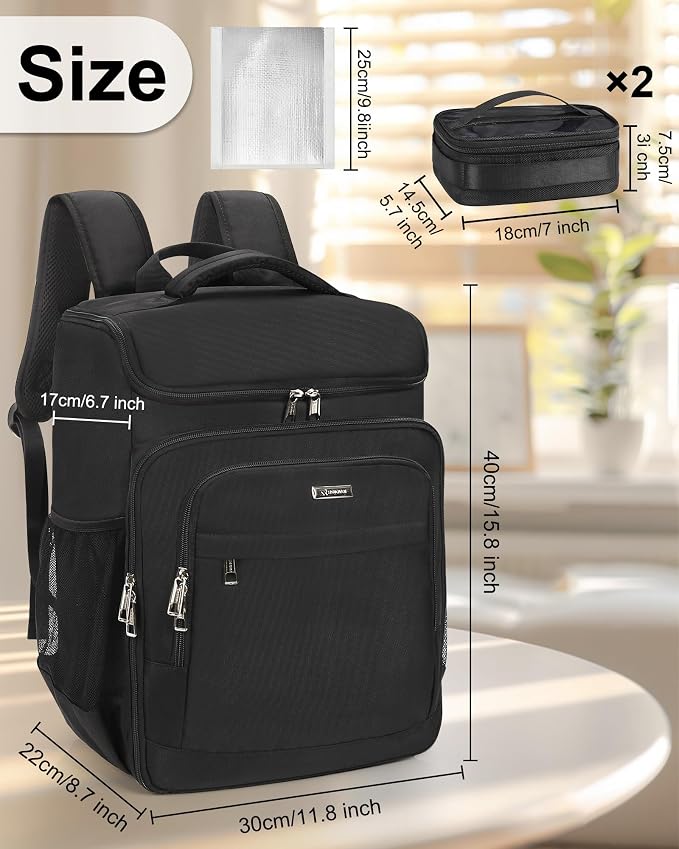 Relavel Barber Bag, Hair Tools Travel Bag, Barber Cases for Clippers and Supplies, Hairstylist Backpack Cosmetology Case with 2 Clear Bags for Hair Cutting Tools, Hair Salon Hairdresser Must Haves - Image 7