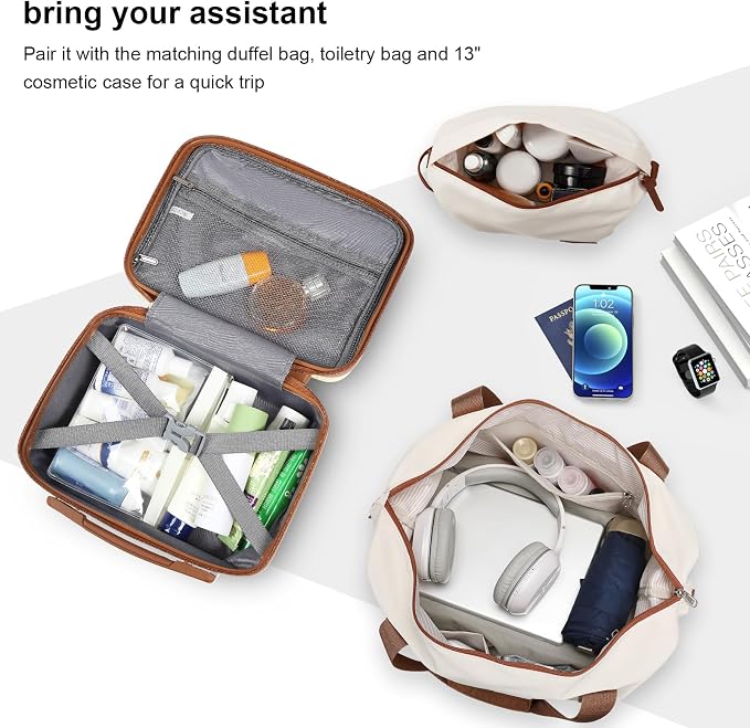 Joyway Luggage Set 7 Piece Suitcase Sets with Spinner Wheel,Hardside Expandable Travel Laggage with TSA Lock (18/20/24/28 White - Image 6
