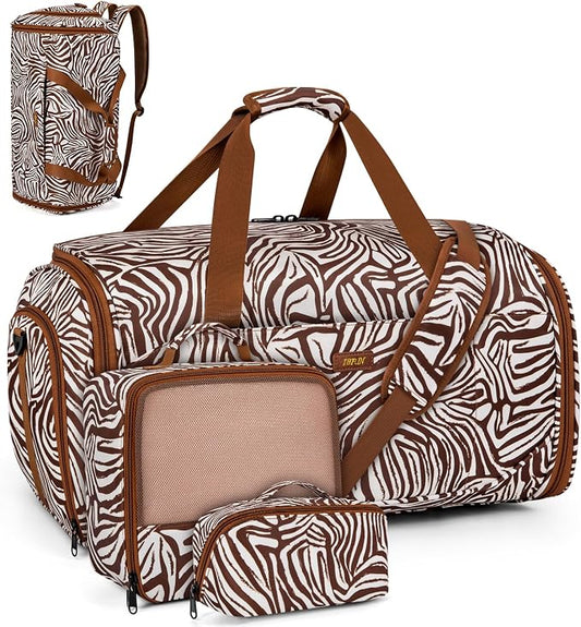 Convertible Garment Bags for Travel - Carry on Garment Duffle Bag with Backpack Straps for Men Women, 4 in 1 Large Travel Duffel Bags with Shoes Compartment Hanging Suit Dress Weekender Bag 3pcs Set by IBFUN
