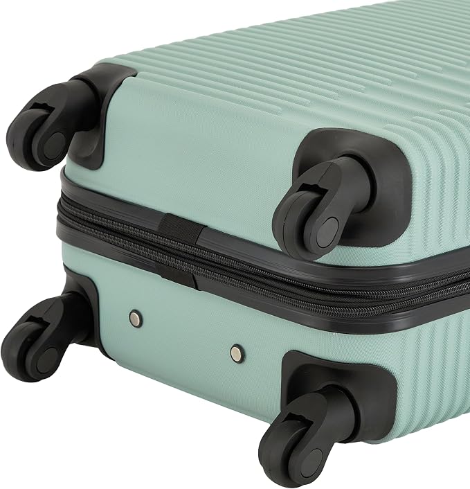 kensie Women's Hillsboro Luggage & Travel Bags Set, Green Granite, 20" Carry-On - Image 6