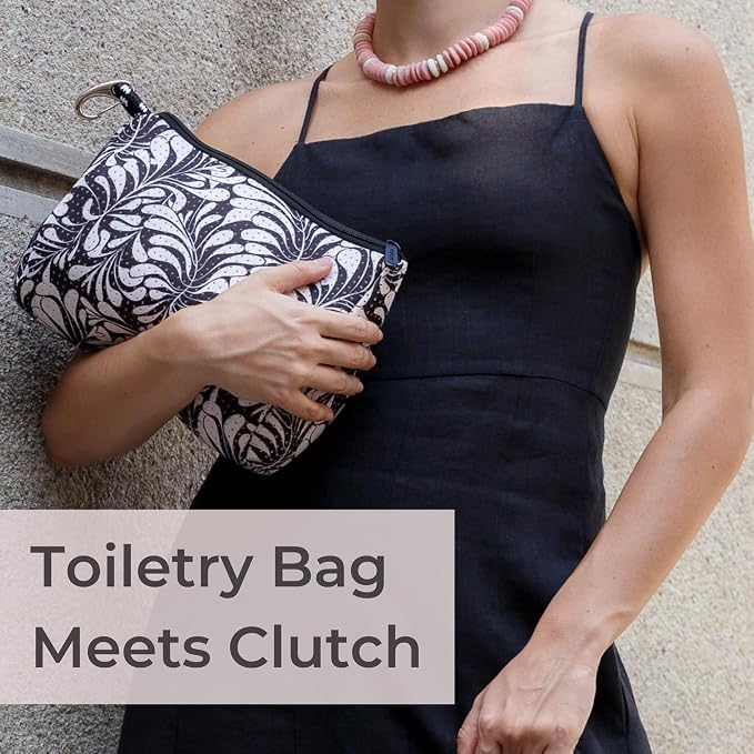 POPUPS Large Makeup Bag with Zipper - Waterproof Neoprene Cosmetic Bag 7.7 x 10.75 x 5 inches - Image 6