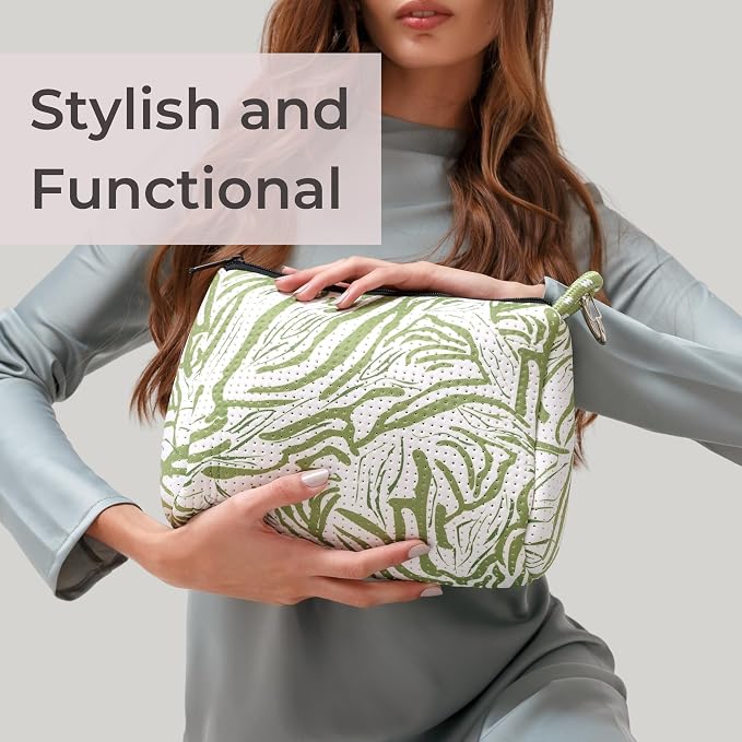 POPUPS Large Makeup Bag with Zipper - Waterproof Neoprene Cosmetic Bag 7.7 x 10.75 x 5 inches - Image 7