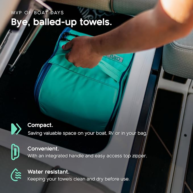 MISSION Tuko Microfiber Beach Towels 4 Pack, Quick Dry Pool Towel Set with Water Resistant Carrying Case, Lightweight Sand Resistant Travel Essential for Boat, Swim and Beach, 60 x 30 - Image 6