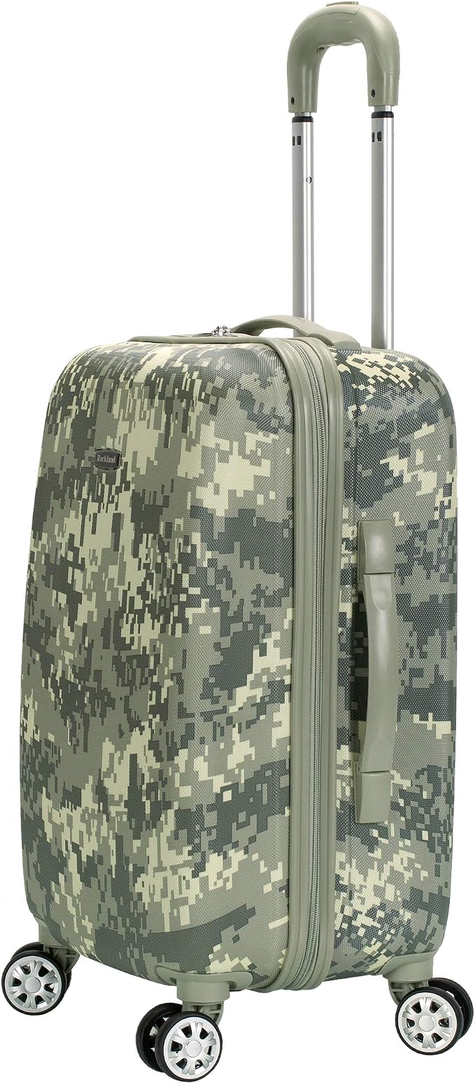 Rockland Safari Hardside Spinner Wheel Luggage, Carry-on 20", Acu Camo - Image 10