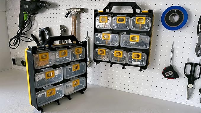 Hardware Tackle Box storage with Patented Removable Compartment Organizer and Reversible Carrying Case for Screws, Nuts and Bolts, WVE9420 - Image 5