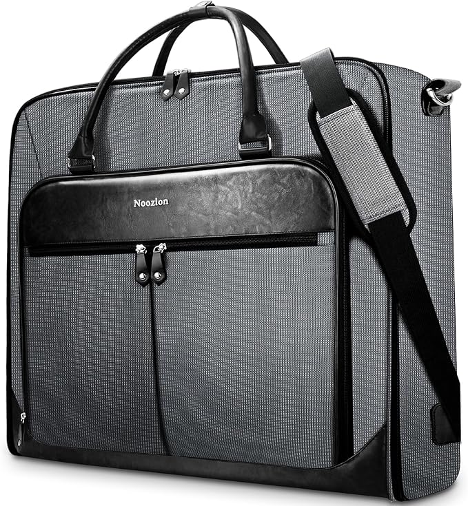 Noozion Garment Bag for Travel, Large Carry On Suit Bag for Business Up to 4 Suits, Wrinkle Free Garment Bag for Hanging Clothes with Shoulder Strap, Laptop Compartment, and Wet-Dry Pocket by Noozion