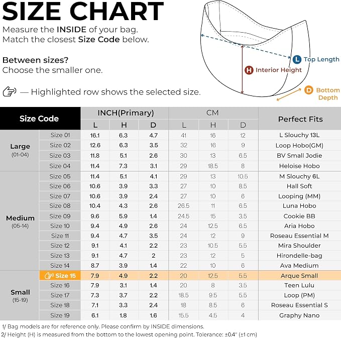Purse Organizer Insert for Moon-Shaped Handbags (Small) — Compatible with Prada Arque Small | Lightweight Slim Curved Bottom Liner ——Size 15 (7.9" L x 4.9" H x 2.2" D) | Handcrafted DuPont™ Tyvek®, Precision 1:1 Custom Fit, Matte Black, Keep Bag Clean ... - Image 2