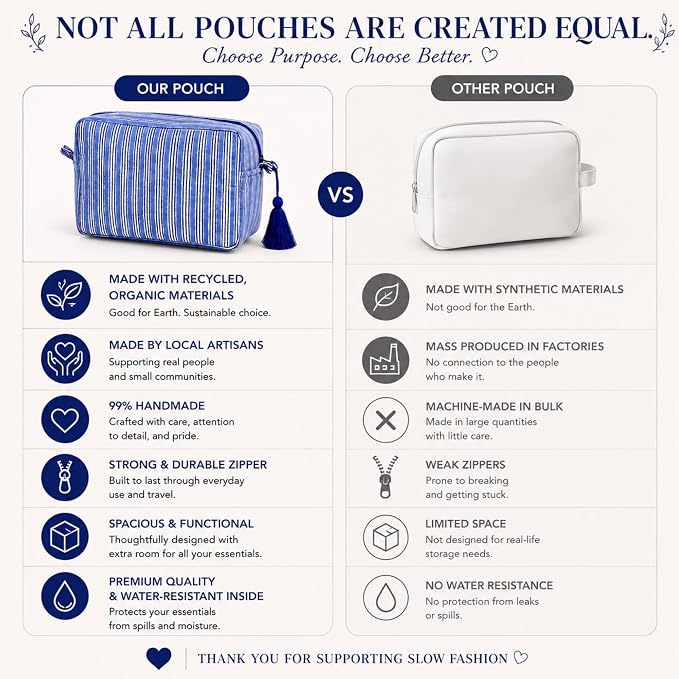 Huar Travel Makeup Bag- Large Capacity Cosmetic Bags for Women - Water Resistance Lining Portable Pouch & Open Toiletry Bag - Perfect Girls Makeup Organizer for Travel Essentials (Blue) - Image 4