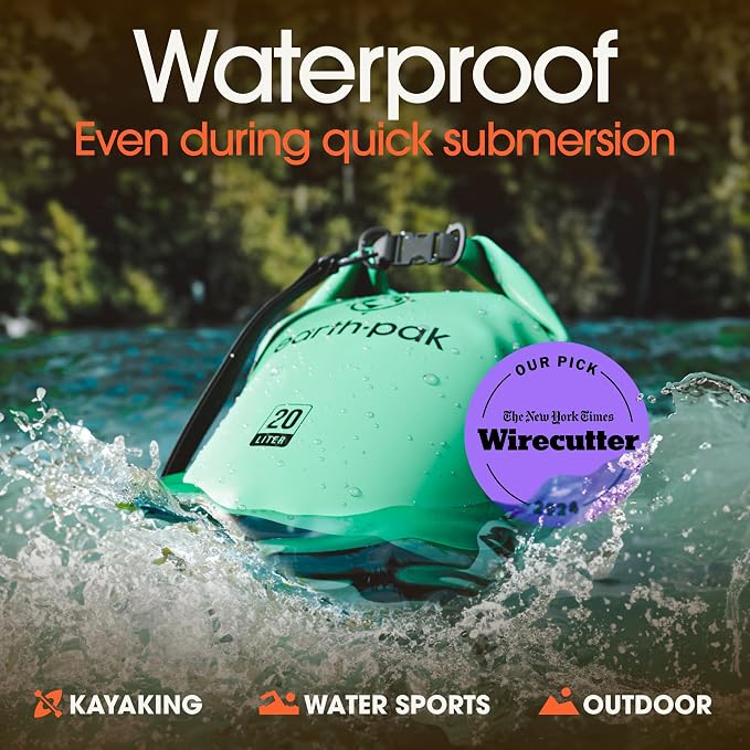 Earth Pak Waterproof Dry Bag - Roll Top Waterproof Backpack Sack Keeps Gear Dry for Kayak with Waterproof Phone Case - Image 3