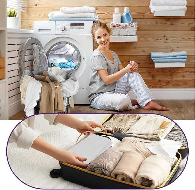 Woanger 12 Pack 28 x 45 Inch Extra Large Laundry Bags Bulk, Silver | Washable Travel Laundry Bag with Drawstring Closure Large Dirty Clothes Organizer for College Dorm Home Hotel Camping - Image 6