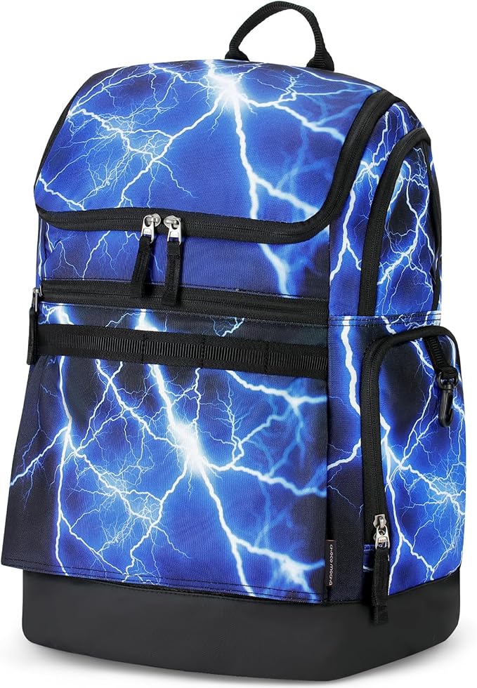 Choco Mocha Swim Bag for Kids Swim Bag for Swimmers, 35L Waterproof Boys Swims Backpack with Wet Dry Compartments, Organized Pool & Beach Bags, Lighting Blue by ChocoMocha