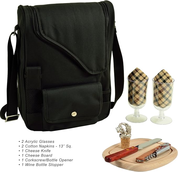 Picnic at Ascot Original Insulated Wine and Cheese Cooler Bag - Designed, Assembled & Quality Approved in the USA - Image 2