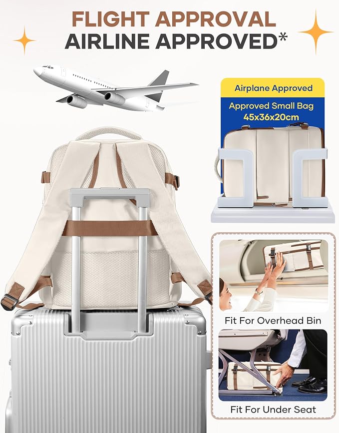 coofay Extra Large Travel Backpack Carry on Flight Approved Mochila De Viaje Personal Item Backpack for Airlines Frontier Airlines Personal Item Bag Backpack for Travel Backpacks for Men Women - Image 7
