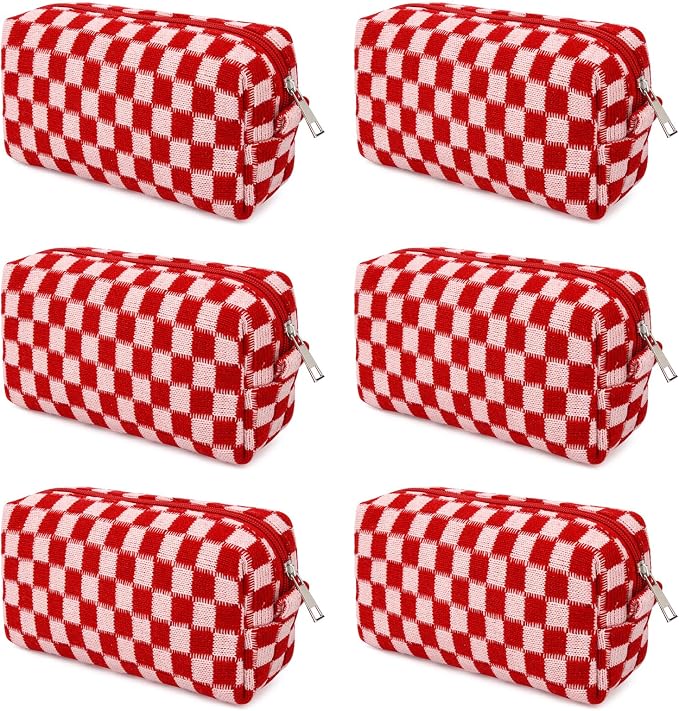 SOIDRAM Makeup Bag Preppy Cosmetic Bag Bulk Makeup Pouch Personalize Travel Toiletry Bag Organizer Cute DIY Makeup Brushes Storage Bag for Women - Image 5
