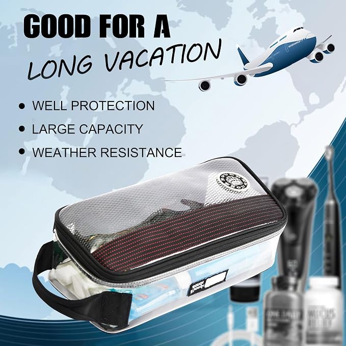 Rough Enough Clear Toiletry Bag Travel Toiletries bags Bundle - Image 2