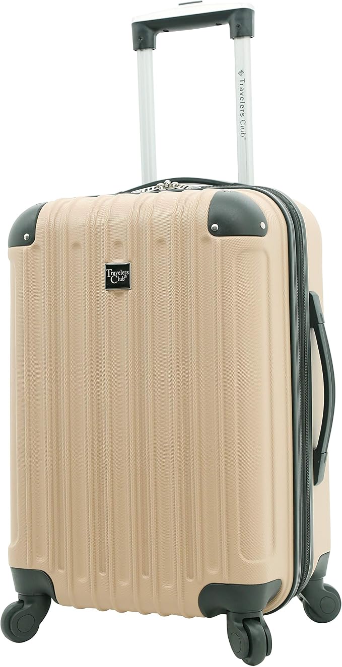 Travelers Club Midtown Hardside 4-Piece Luggage Travel Set, Tan - Image 11
