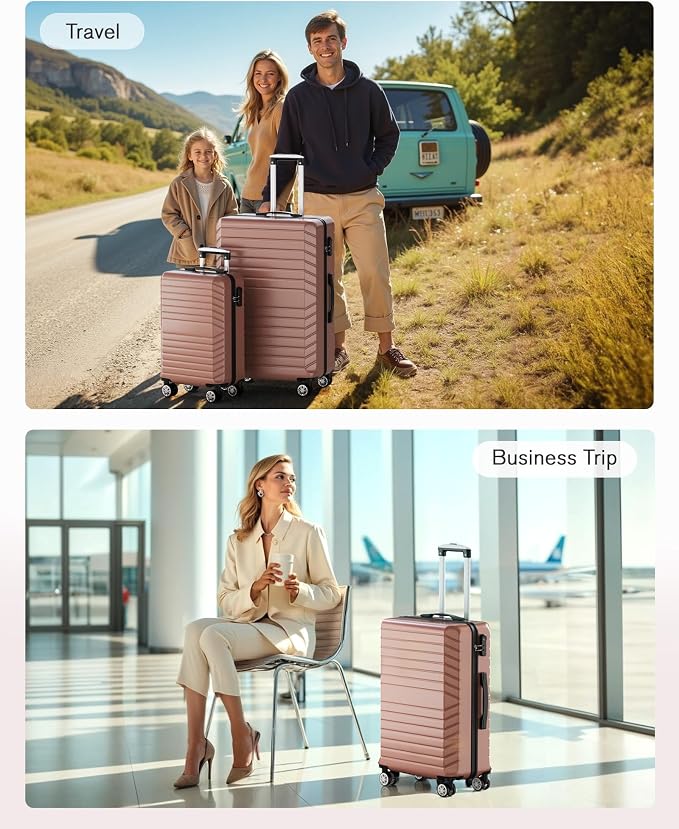 10 Piece Luggage Sets, 3 Piece Suitcase Set, 20 inch Carry on Luggage, 24 inch and 28 inch Checked Luggage with 7PC Packing Bags - Image 9