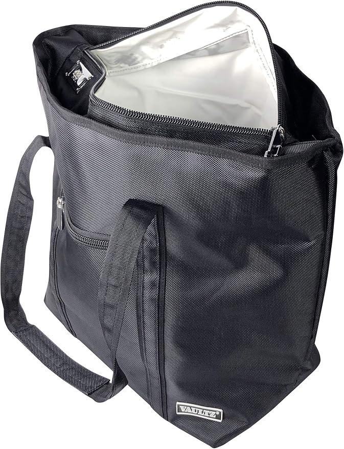 Vaultz Locking Cooler Bag - 20.5 Inches Travel Tote for Security and Convenience - Spacious and Insulated in Sleek Black - Image 3
