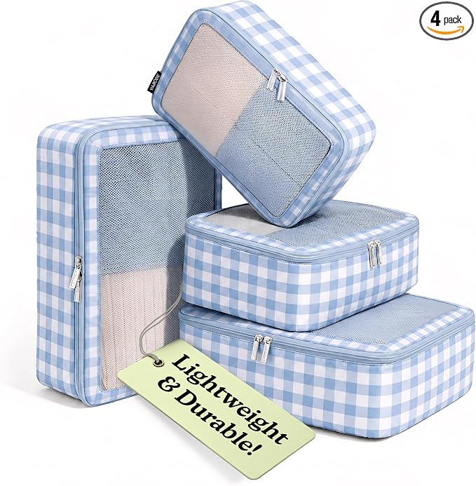 Vandel TSA-Friendly Packing Cubes for Carry On, Mesh Suitcase Organizer Bags Set, Small Packing Cubes for Travel Organizer Bags for Women with Mesh Panel and Durable Zippers, Luggage Cube Set of 4 by VANDEL