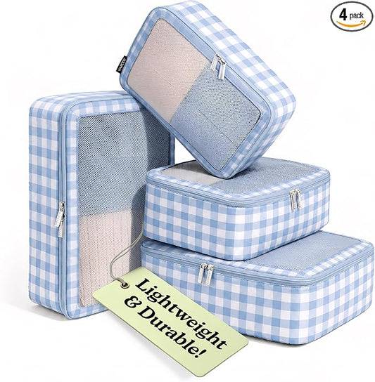 Vandel TSA-Friendly Packing Cubes for Carry On, Mesh Suitcase Organizer Bags Set, Small Packing Cubes for Travel Organizer Bags for Women with Mesh Panel and Durable Zippers, Luggage Cube Set of 4 by VANDEL