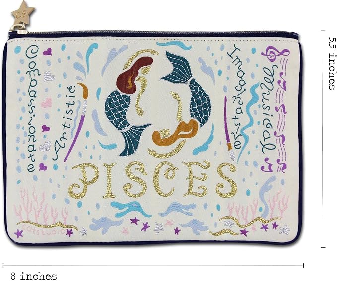 Catstudio Astrology Zipper Pouch, 5x7 Travel Toiletry Bag, Makeup Bag, Dog Treat Pouch, or Travel Purse - Image 7