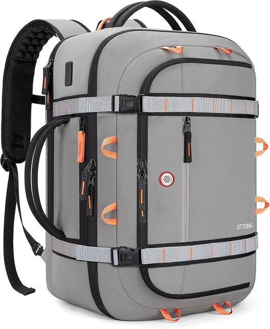 40L Travel Backpack 17.3" Laptop Carry On Duffel Flight Approved | TSA Approved, Wet & Dry Compartment, Water Resistant, Anti-Theft Pocket, Luggage Strap, USB Charging Port by OTTOBAG
