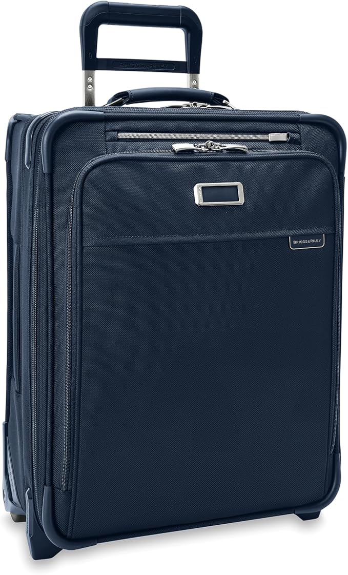 Briggs & Riley 21" Global 2-Wheel Expandable Carry On - Luggage for Travel, Suitcases with Wheels, Softside Rolling Bag for Men & Women, Self-Repairing Zipper - Baseline Collection, Navy by Unknown