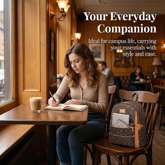 Women Fashion Backpack Purse Multi Pockets Anti-Theft Rucksack Travel Shoulder Bag Handbag - Image 5