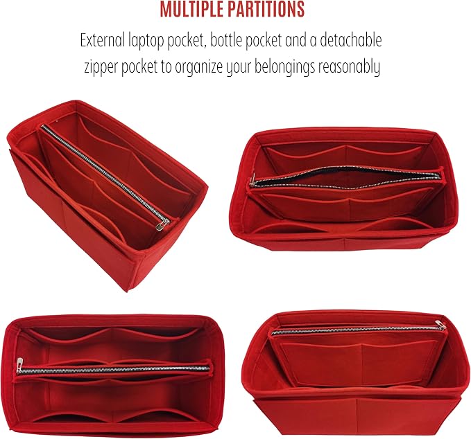 Divitize Premium Purse Organizer compatible with St. Louis PM/GM Tote Bag Insert — Perfect Fit, Durable Quality Felt, Full Coverage, 24+ Shades (For St Louis PM, Navy) - Image 9