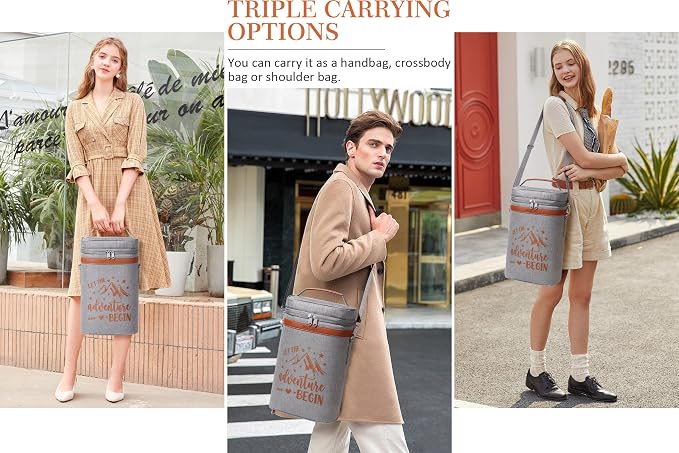Wedding Gifts for Couples, Mr and Mrs Wine Tumblers Gifts - Engagement, Bridal Shower, Newlywed, His & Hers, Valentines Day, House Warming-Insulated Wine Cooler Tote Bag w/ Wines Accessories Gift Set - Image 9