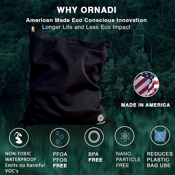 Ornadi Antimicrobial Wet Gym Clothes Bag Waterproof Bacteria Odor Control | Inhibits odor-causing bacteria, 2 layer Flex-fit, Machine washable, For gym, sweat, swim & travel laundry - Image 6