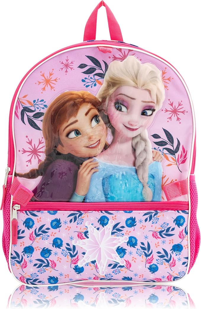 Disney Frozen Backpack Set for Girls with Headphones | 4-Piece Elsa and Anna Backpack with Insulated Lunch Bag, Dangle Charm | Kids School Bookbag | Ages 3+ - Image 4