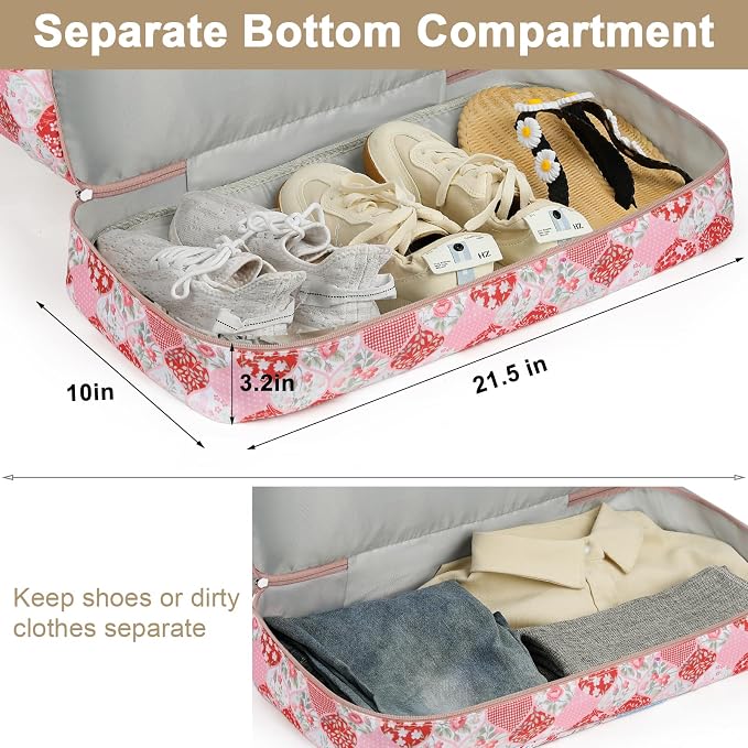 IBFUN Weekender Bags for Women, Travel Duffle Bag with Shoe Compartment Carry on Weekender Overnight Duffel for Weekend Travel Business Trip 3PCS - Image 5