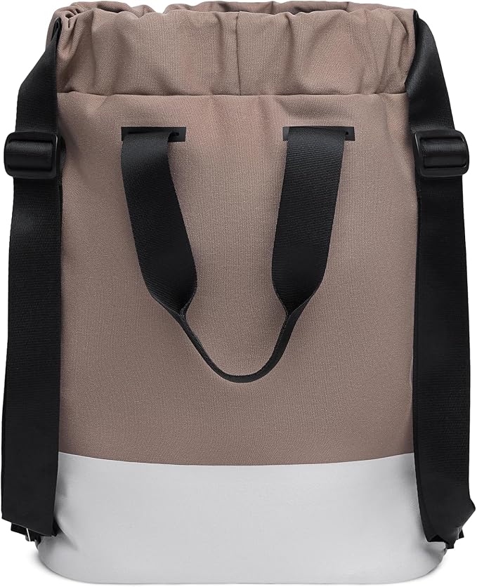 VOORAY 23L Flex Cinch Drawstring Backpack, Neutral Color Block – Lightweight Travel Bag, Sports Gym Backpack for Women & Men, Weekender Bag - Image 3