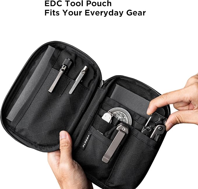ALPAKA Admin Pouch Pro EDC Organizer Tool Pouch Black Axogrid 300D | Smooth Zipper, Weatherproof Storage for Electronics, Cables, Travel Accessories - Image 2