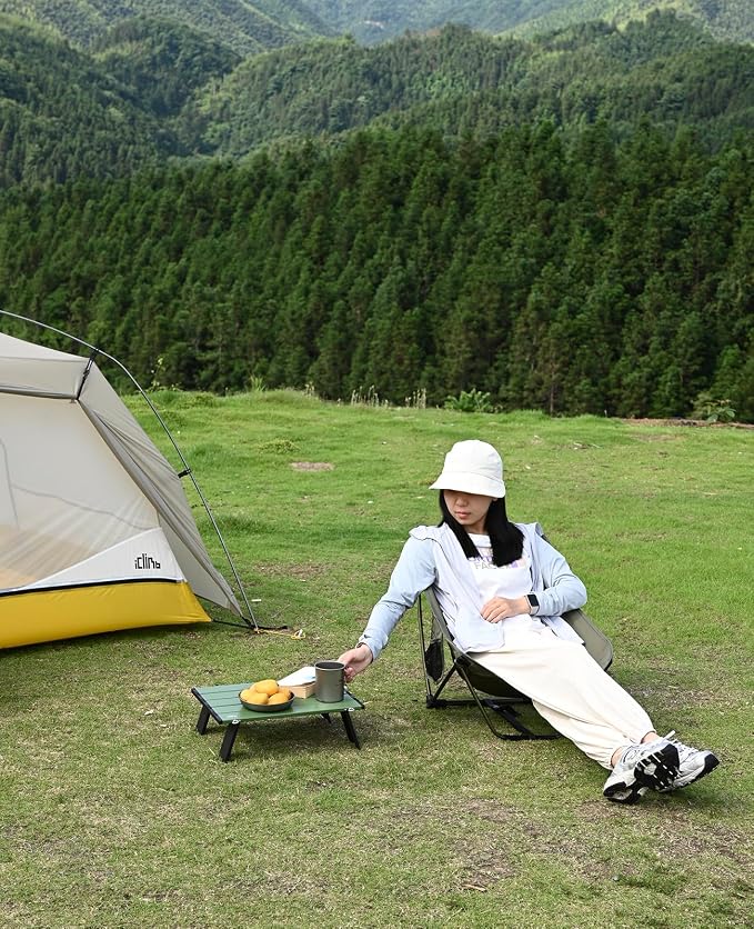 iClimb Ultralight Compact Mini Beach Picnic Folding Alu. Table with Carry Bag, Two Size (Blue - S) - Image 14