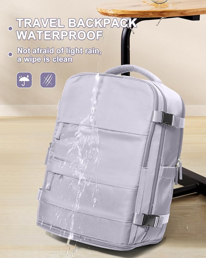coowoz Large Travel Backpack Carry On for Women Man Gym Backpack with Laptop Compartment Mochila de Viaje Teacher Personal Item Backpacks Rucksack Airplane Accessories Must Haves Purple - Image 7